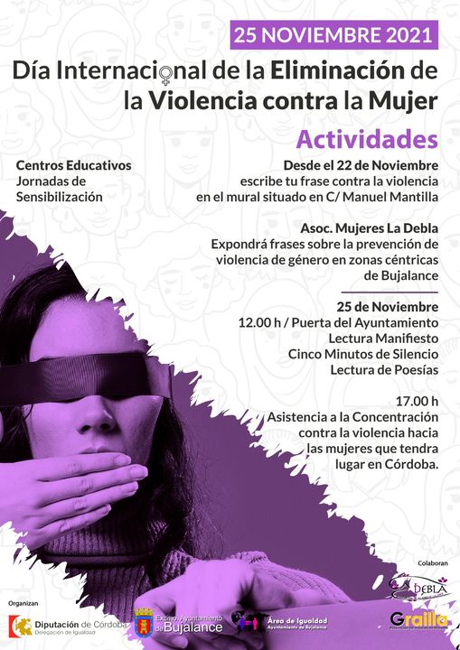 Bujalance | Día Internacional de la Eliminación de la Violencia contra la  Mujer ♀️ - AltoGuadalquivir Digital