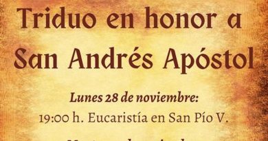 Tridúo en honor a San Andrés Apóstol