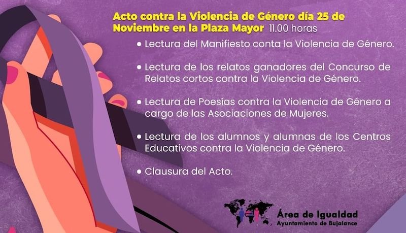 Bujalance| Actividades Conmemoración Día Internacional contra la Violencia de Género