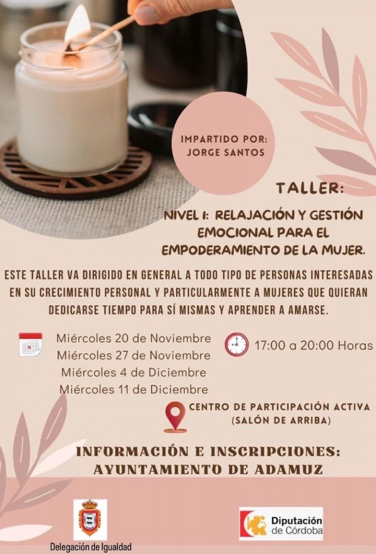 Taller para mujeres relajación y gestión emocional