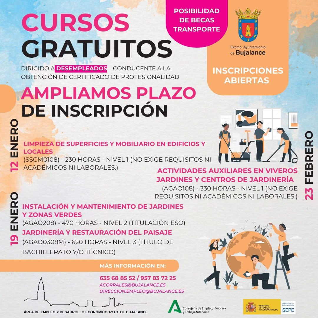 Cursos Gratuitos |Ampliamos el plazo de inscripción
