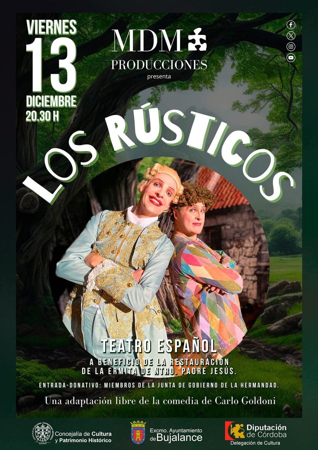 Teatro a beneficio de la restauración de la Ermita de Nuestro Padre Jesús.