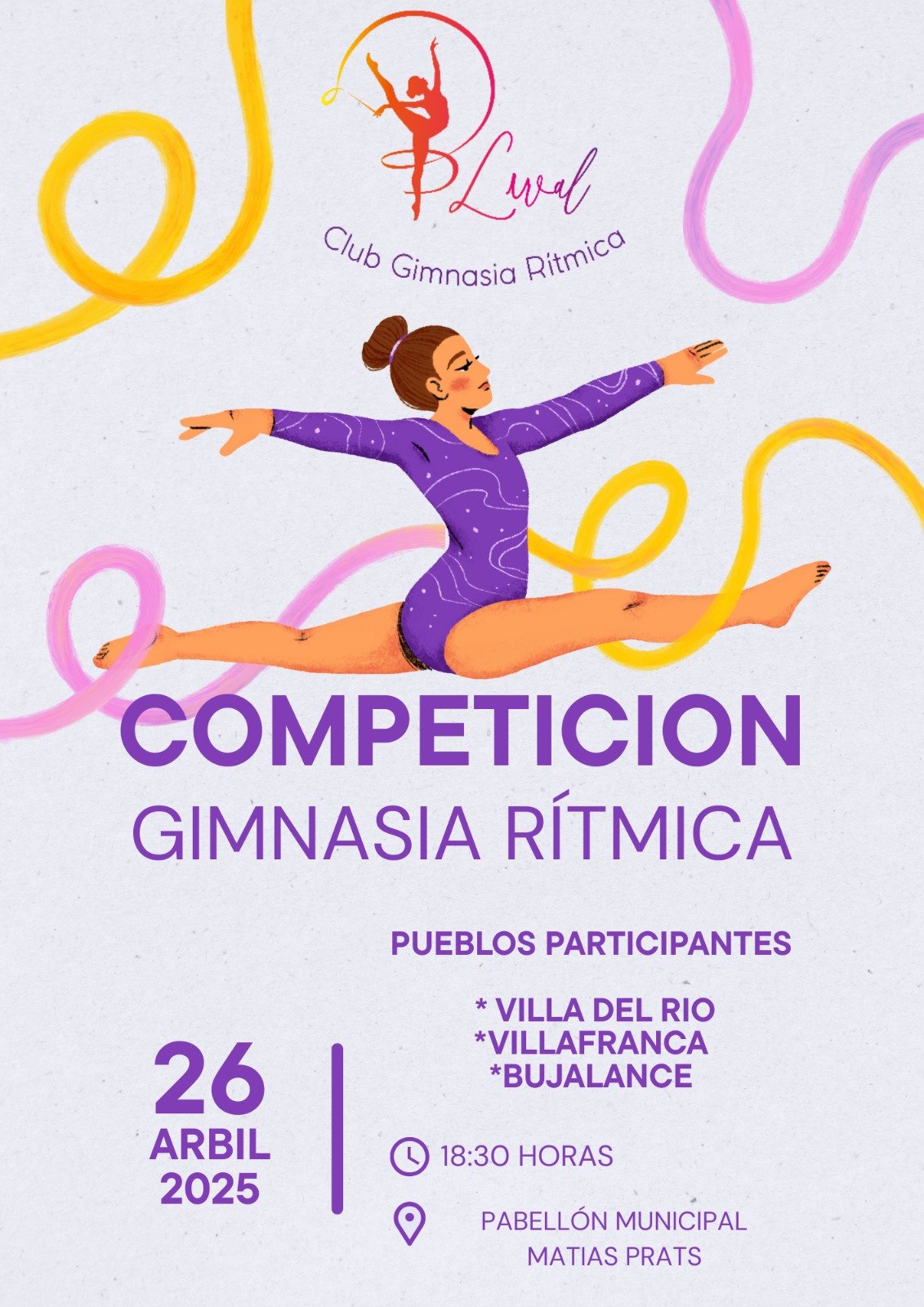 Competición de Gimnasia Rítmica en Villa del Río