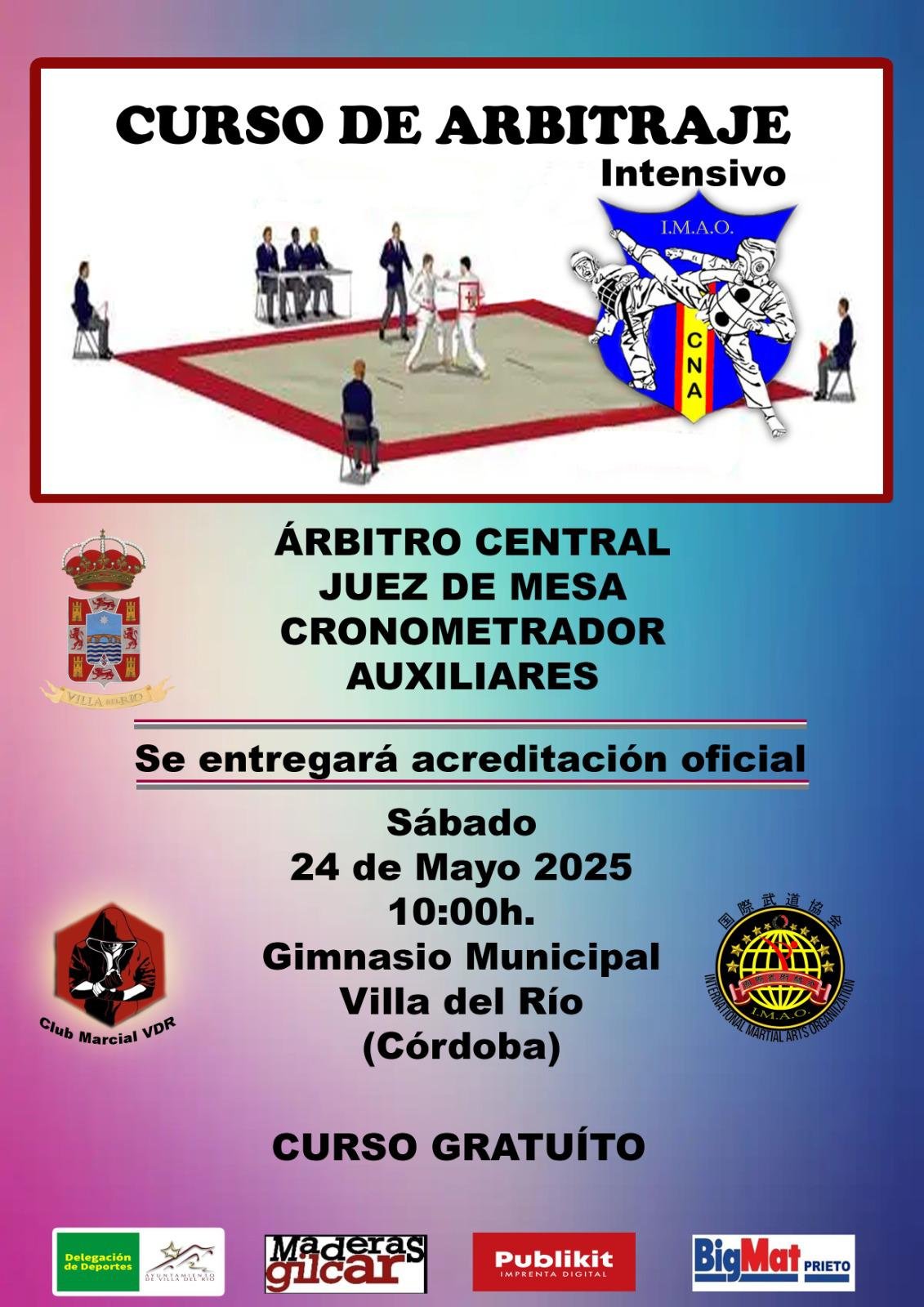 Curso de arbitraje intensivo en Villa del Río