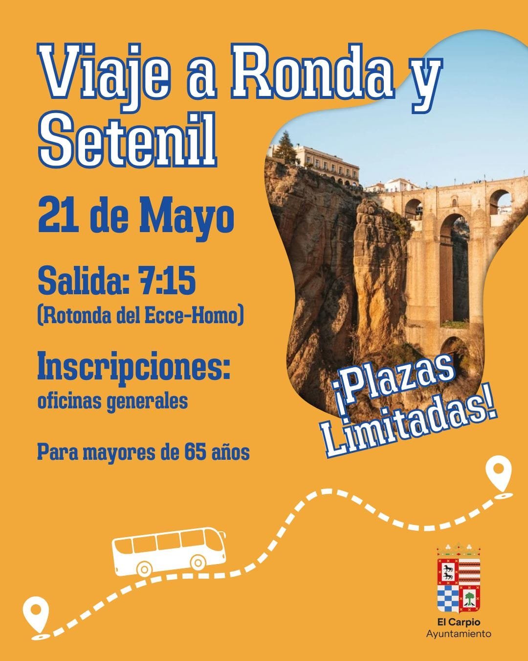 Viaje gratuito a Ronda y Setenil con El Carpio