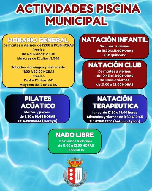 Actividades de la Piscina Municipal de Villafranca de Córdoba