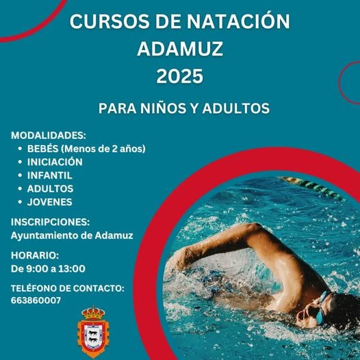 Cursos de natación en Adamuz 2025