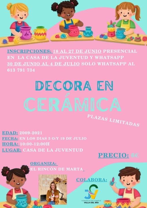 Taller de cerámica en Villa del Río