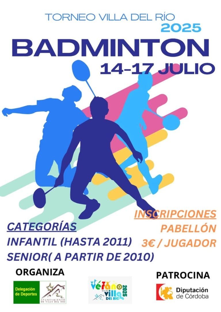 Torneo bádminton en Villa del Río 2025
