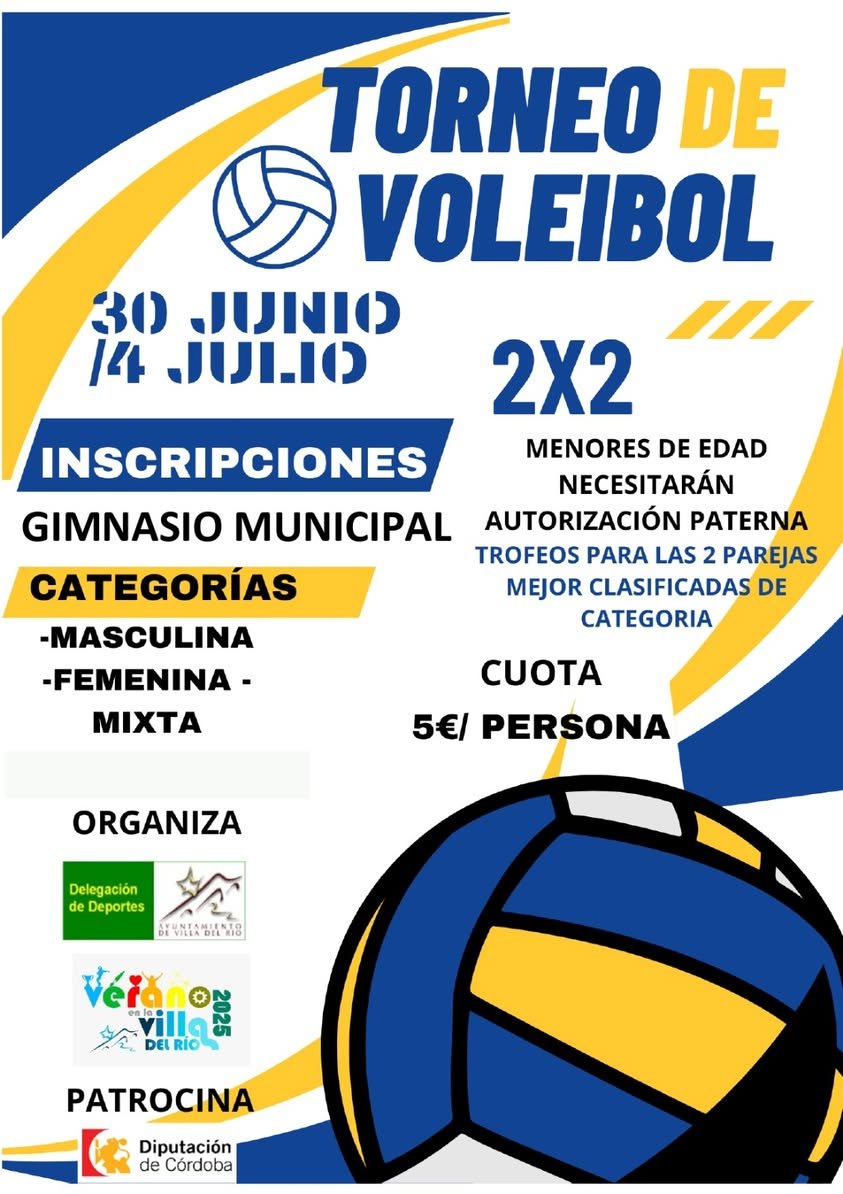 Torneo de voleibol 2x2 Villa del Río