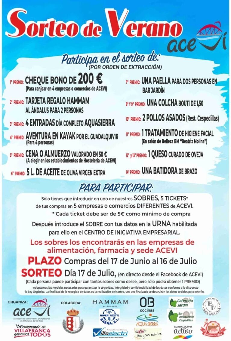 sorteo verano Villafranca de Córdoba