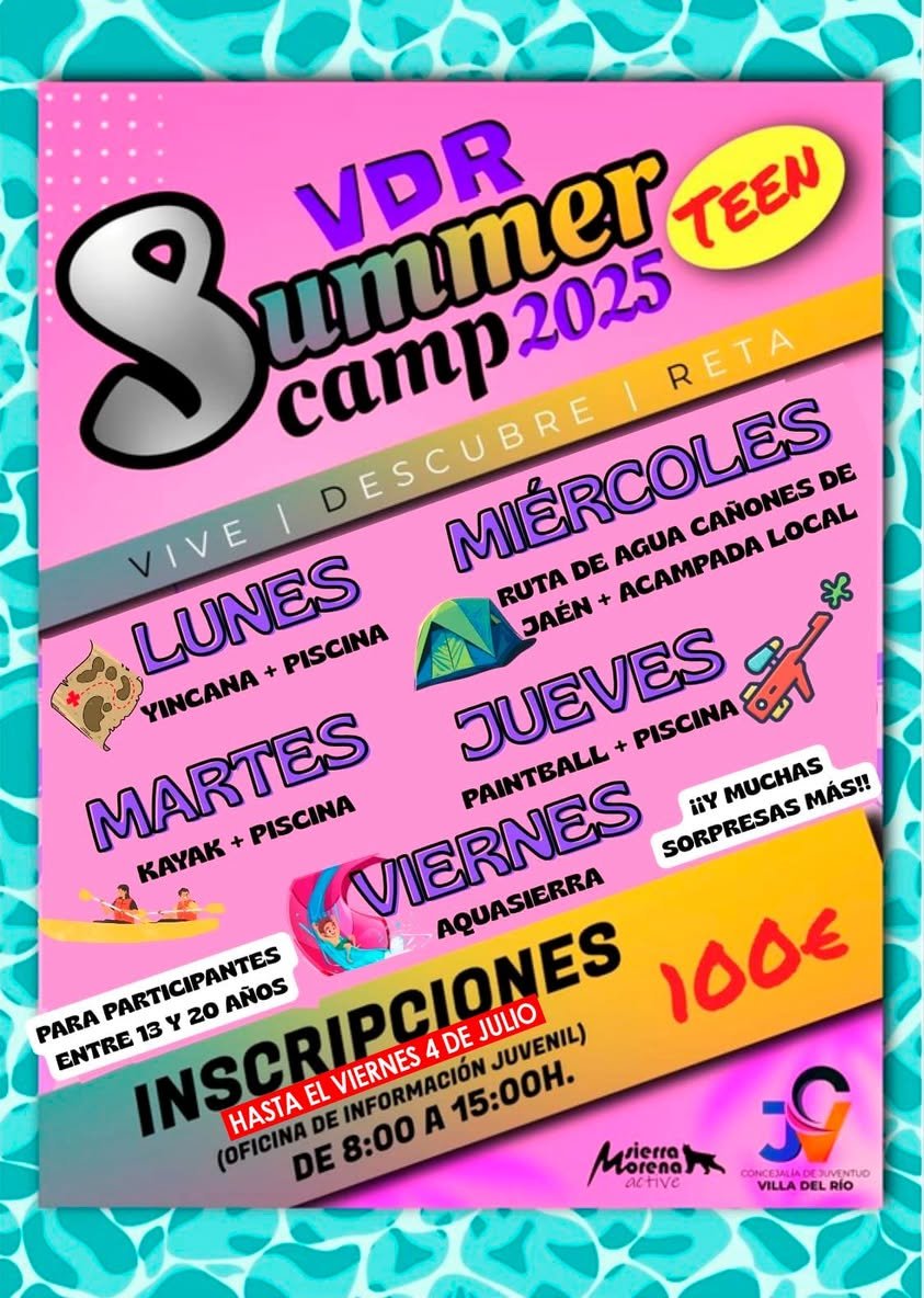 Campamentos de verano en Villa del Río con VDR SUMMER CAMP TEEN 2025