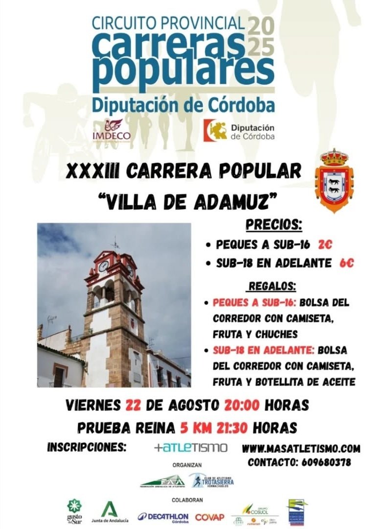 XXXIII Carrera Popular “Villa de Adamuz”