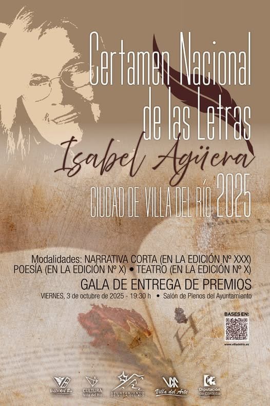 Certamen Nacional de las letras "Isabel Agüera" en Villa del Río