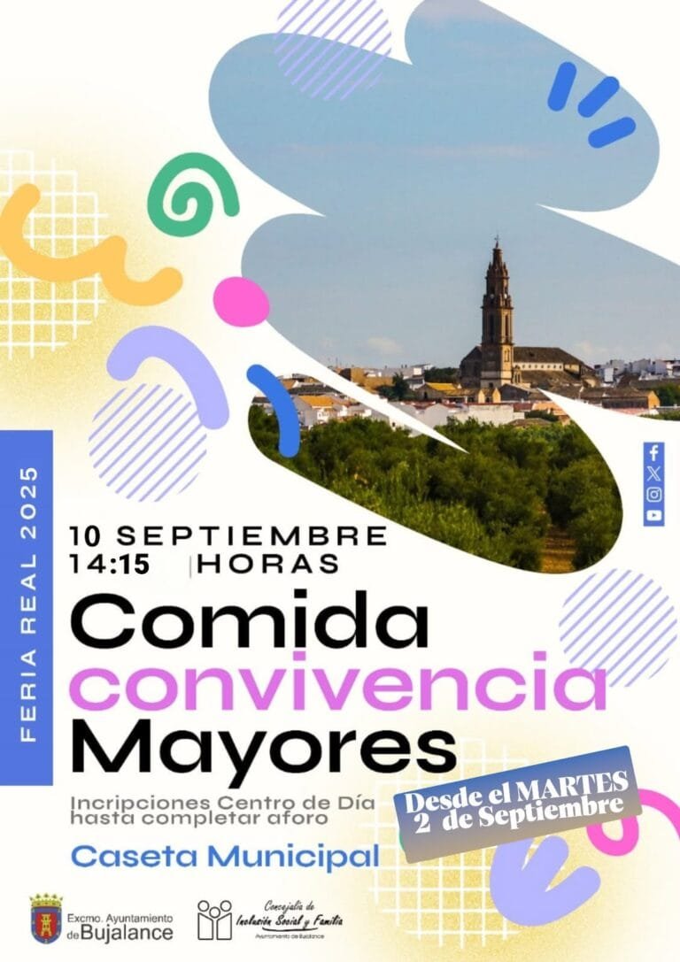 Comida convivencia con mayores en Bujalance