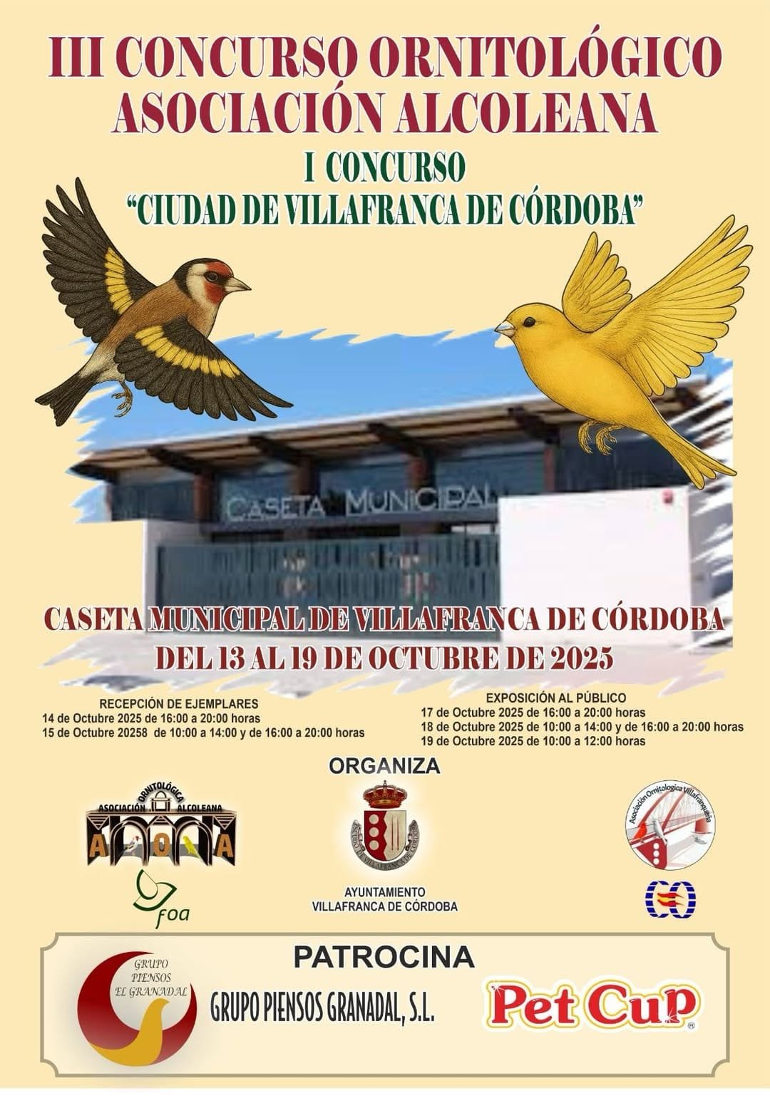 III Concurso Ornitológico de la Asociación Alcoleana