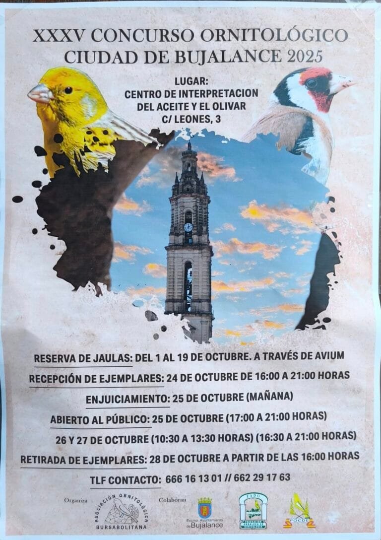 XXXV Concurso Ornitológico Ciudad de Bujalance 2025