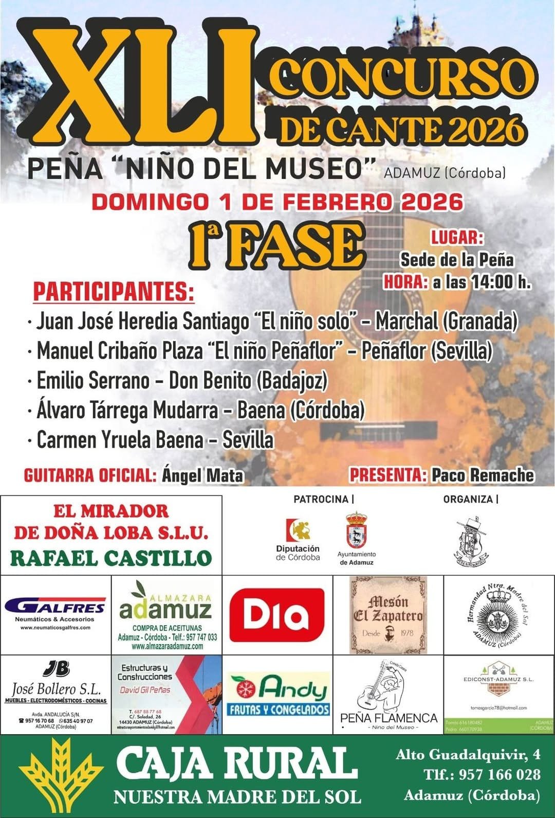 XLI Concurso de Cante de la Peña Flamenca "Niño del Museo"