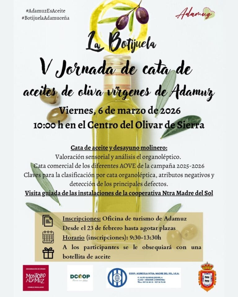 V Jornada de cata de aceites en Adamuz - Botijuela 2026