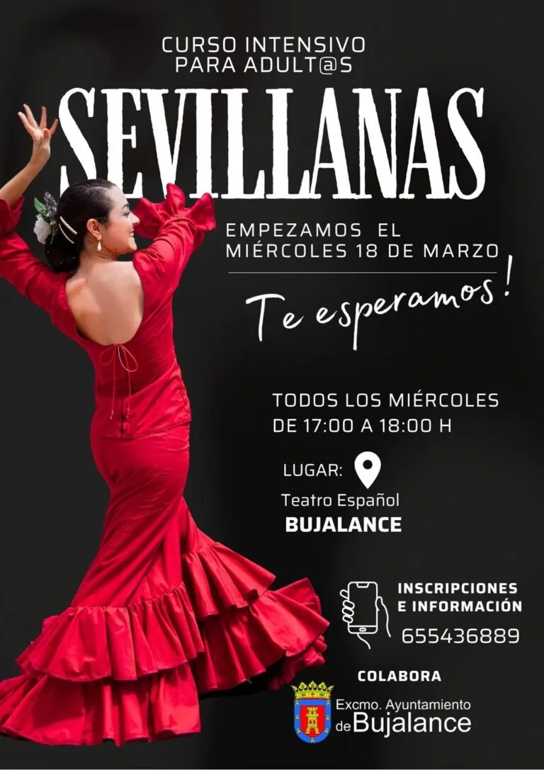 Curso Intensivo para adultos de sevillanas en Bujalance
