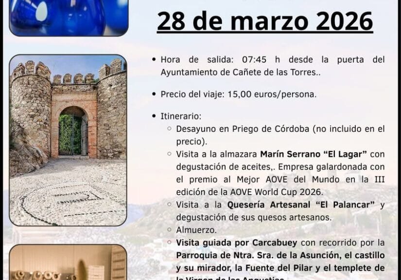 Viaje cultural a Carcabuey con Cañete de las Torres