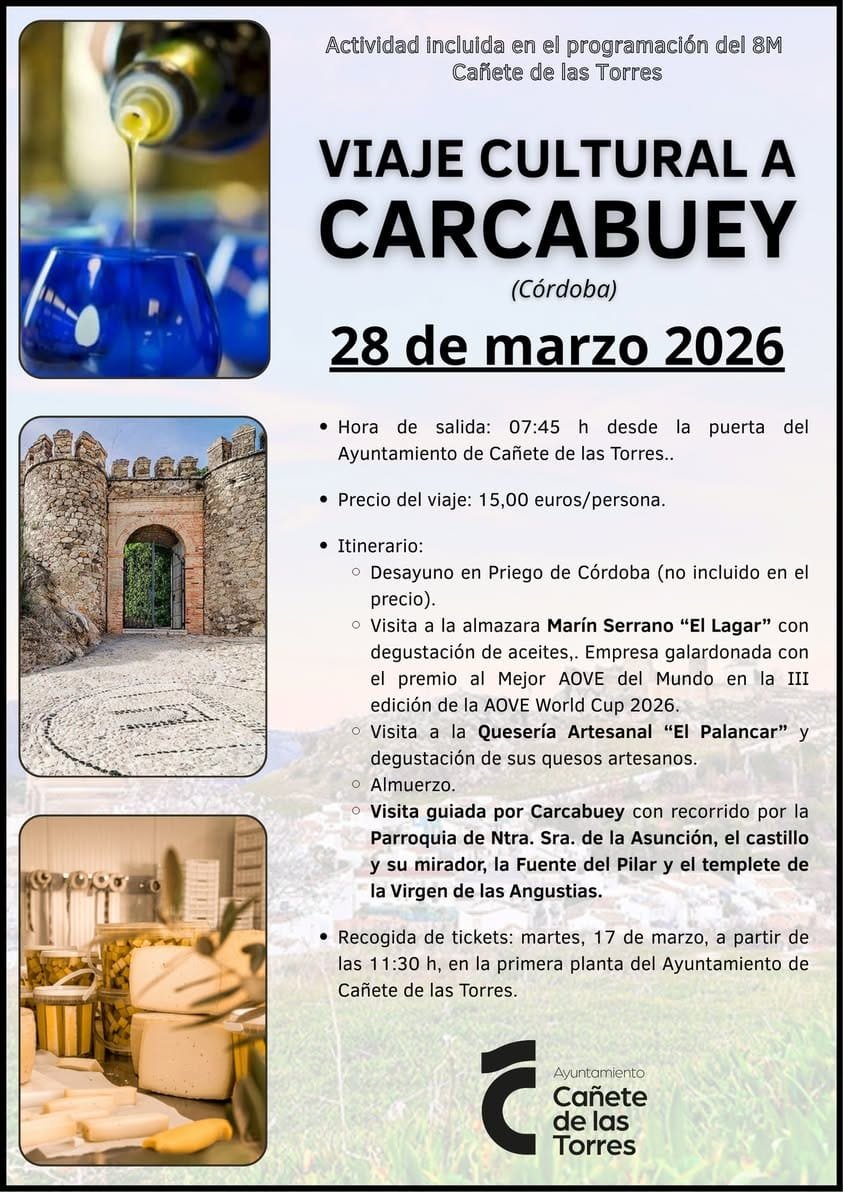 Viaje cultural a Carcabuey con Cañete de las Torres