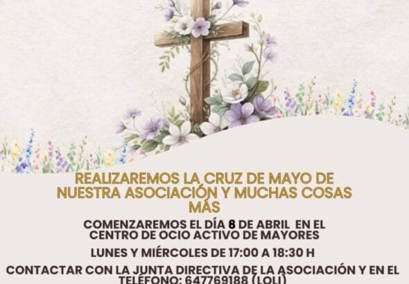 Taller de Manualidades Cruz de Mayo en Pedro Abad