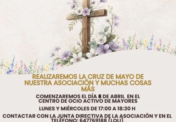 Taller de Manualidades Cruz de Mayo en Pedro Abad