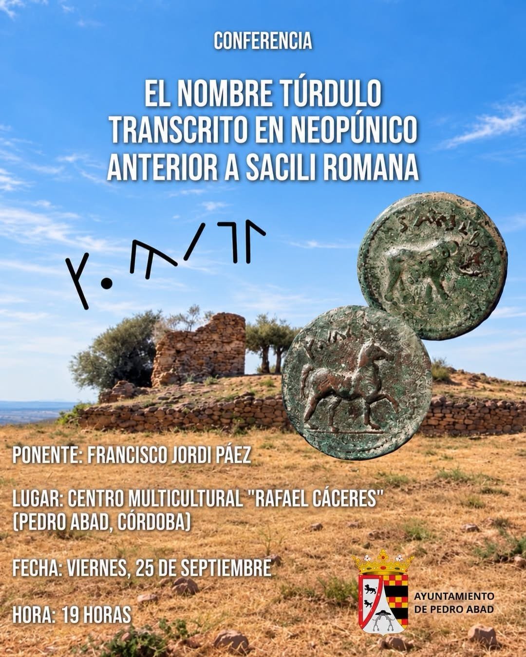 Conferencia | Descubren el origen del nombre antiguo de Pedro Abad antes de la llegada de Roma