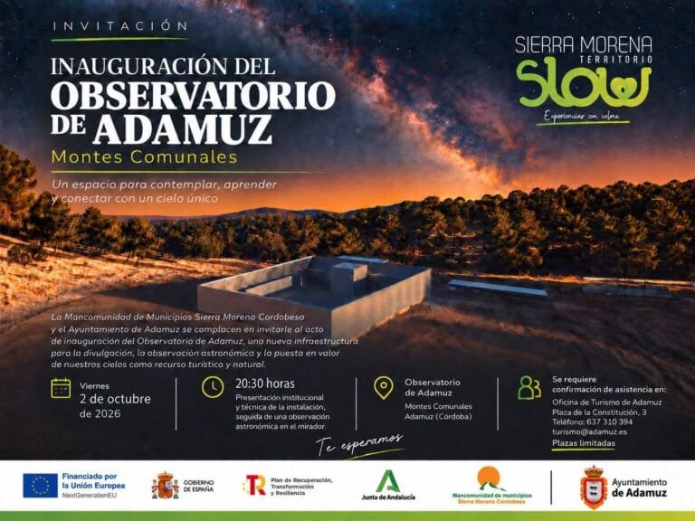 Inauguración del observatorio astronómico en Adamuz
