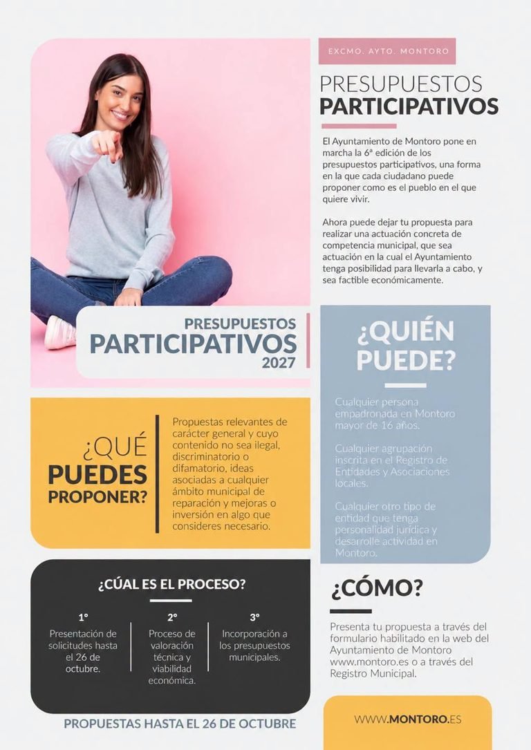 6.ª edición de los Presupuestos Participativos en Montoro