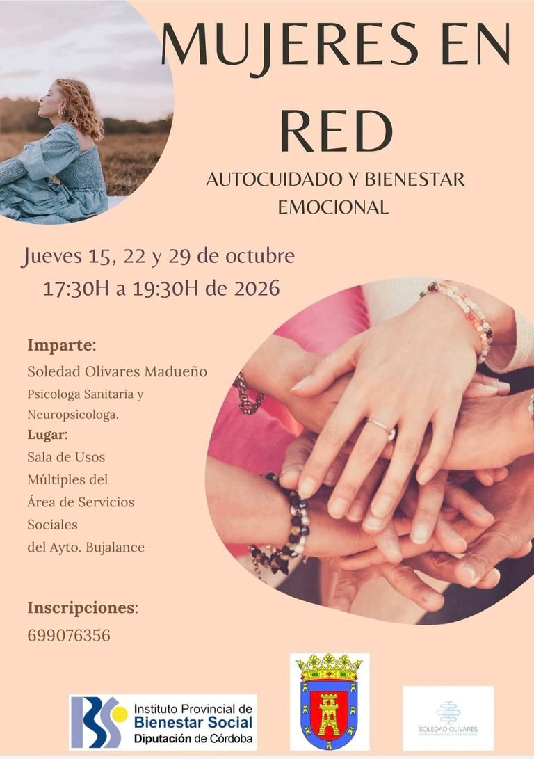 Taller de autocuidado y bienestar emocional en Bujalance