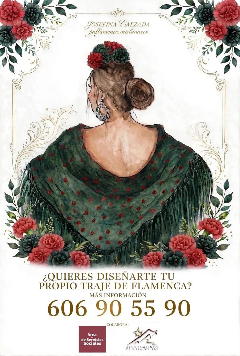 Taller de diseño de trajes de flamenca en Villa del Río